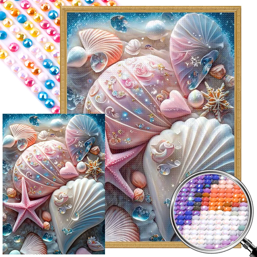 Full Round Partial AB Diamond Painting - Underwater Fantasy Shell(Canvas|45*60cm)