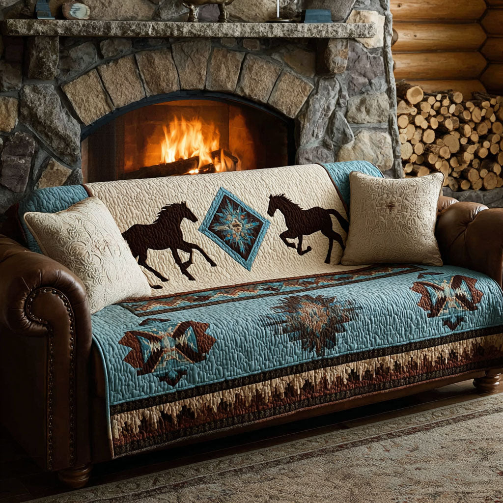 Horse Sky Quilted Sofa Cover NCU0DK11510 everthome