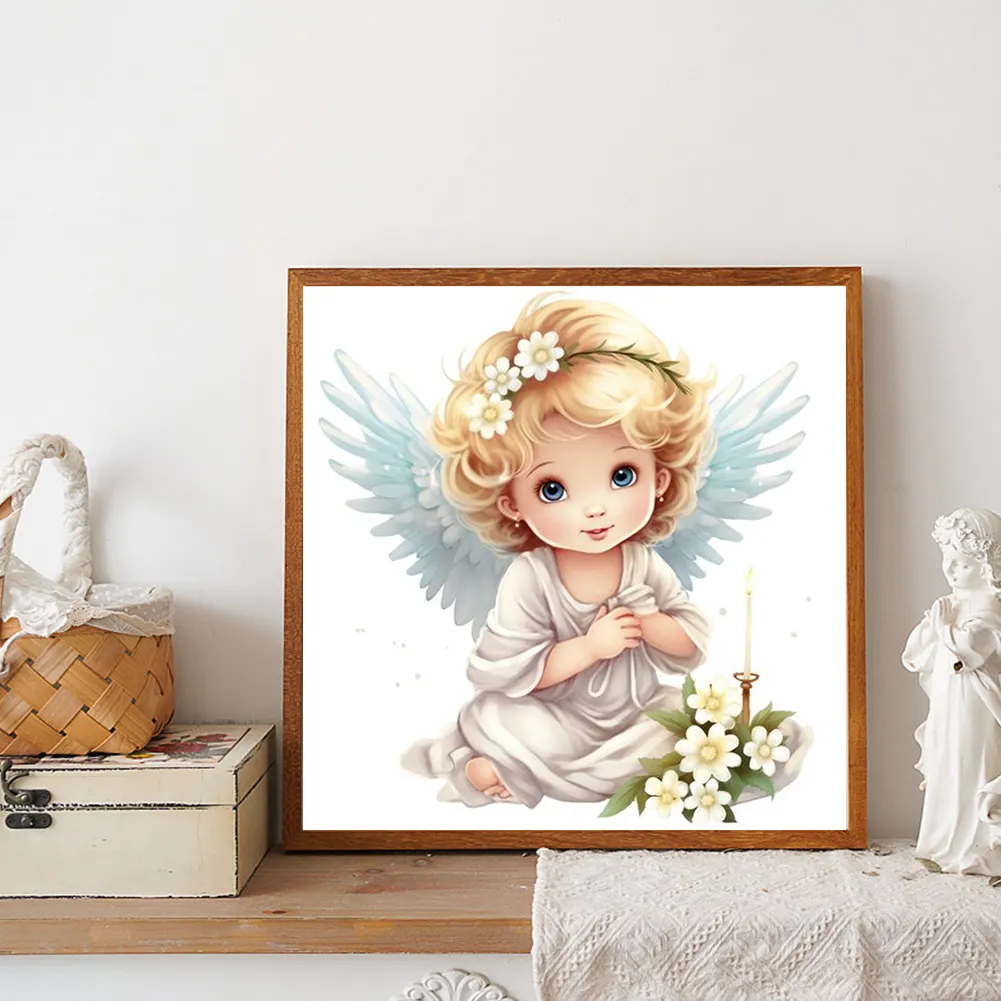 Diamond Painting - Full Round Drill - Angel(Canvas|30*30cm)