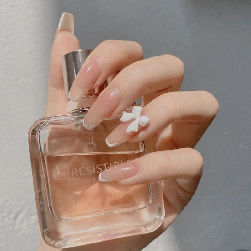 24pcs Yellow Wear Short Paragraph Fashion Manicure Patch False Nails Wearable Nail Patch Glue Type Detachable Coffin Fake Nails-Nail Inspo