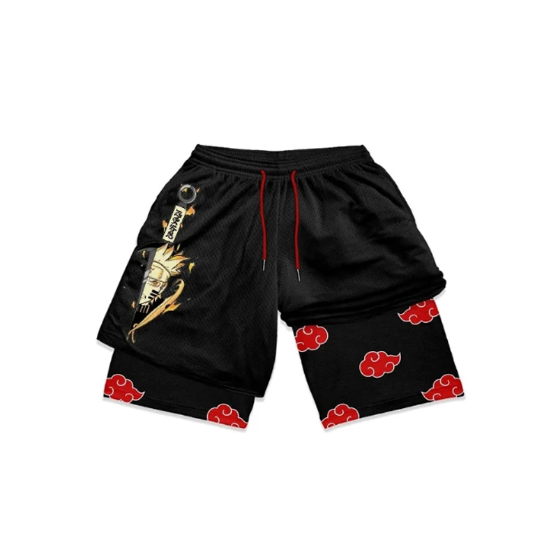 Naruto Akatsuki Printed Men's Fitness Shorts