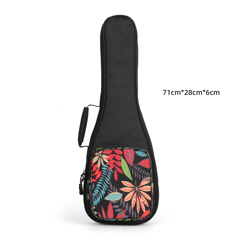 21 23 26 Inch Ukulele Bag Waterproof Backpack Thicken Dustproof Shockproof Padding Cotton Pad Ethnic Style Flower Guitar Handbag Back to School