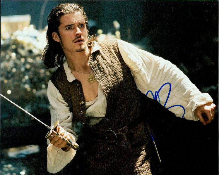 Orlando Bloom (Pirates of the Caribbean) signed 8x10 Photo Poster painting in-person