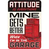 Attitude Gets Better In The Garage - Metal Tin Signs(8*12Inch/12*16Inch) - Garage