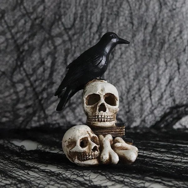 (🎃HALLOWEEN PRE SALE - 49% OFF) Resin Skeleton Decoration Light & Skull Crow Light