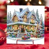 (US Only)6PCS DIY Diamond Art Greeting Cards Xmas House Congratulations Thank You Cards