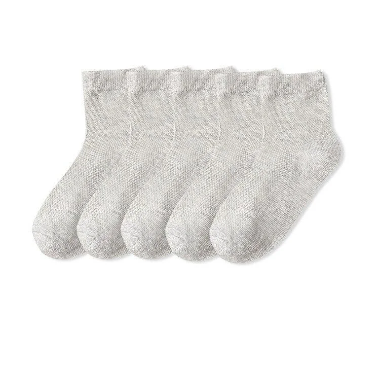 5 Pairs/lot 1 to 12 Years Summer Solid White Cotton Socks For Children Socks Spring No-show Low Cut Socks Boys Girls Boat Socks