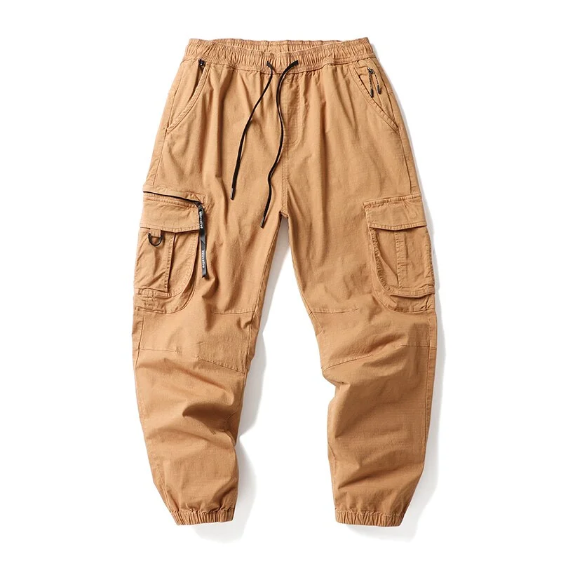 Aonga 2025 Spring American Casual Cargo Pants Men Japanese Streetwear Loose Fashion Joggers Harajuku Army Green Jogging Trousers aonga