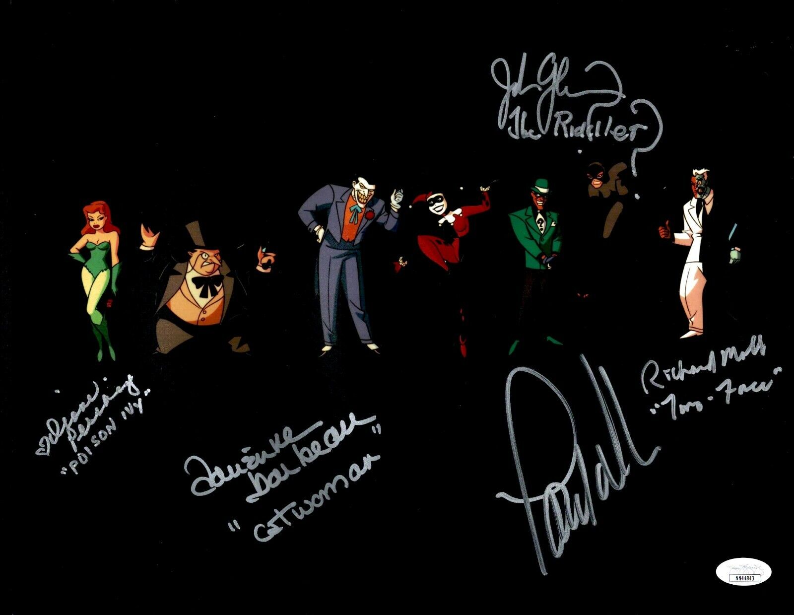 RICHARD MOLL X5 Cast Signed 11x14 Photo Poster painting BATMAN ANIMATED SERIES Autograph JSA COA