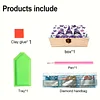 5D DIY Diamond Painting Handmade Wood Storage Box Crystal Storage Case (Gnome)