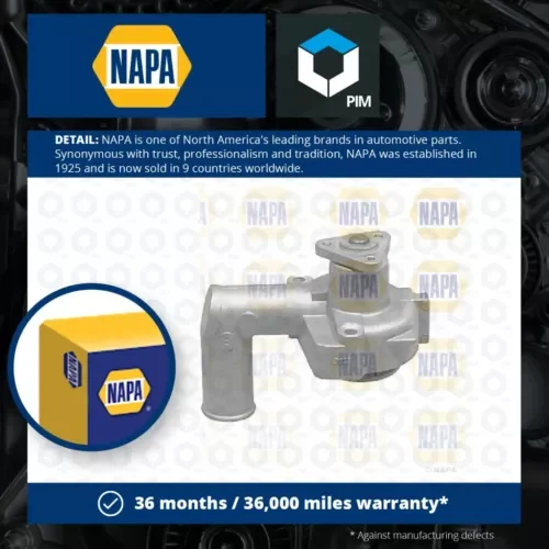 Water Pump fits FORD FIESTA Mk1, Mk2 1.1 76 to 89 GLC Coolant NAPA 1518094 New Parts