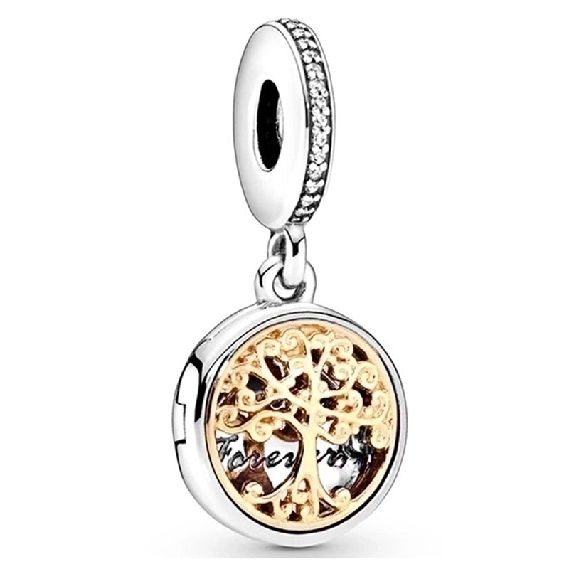 1 PC/Package Metal Rhinestones Plating Inlay Polished Pendant Beads