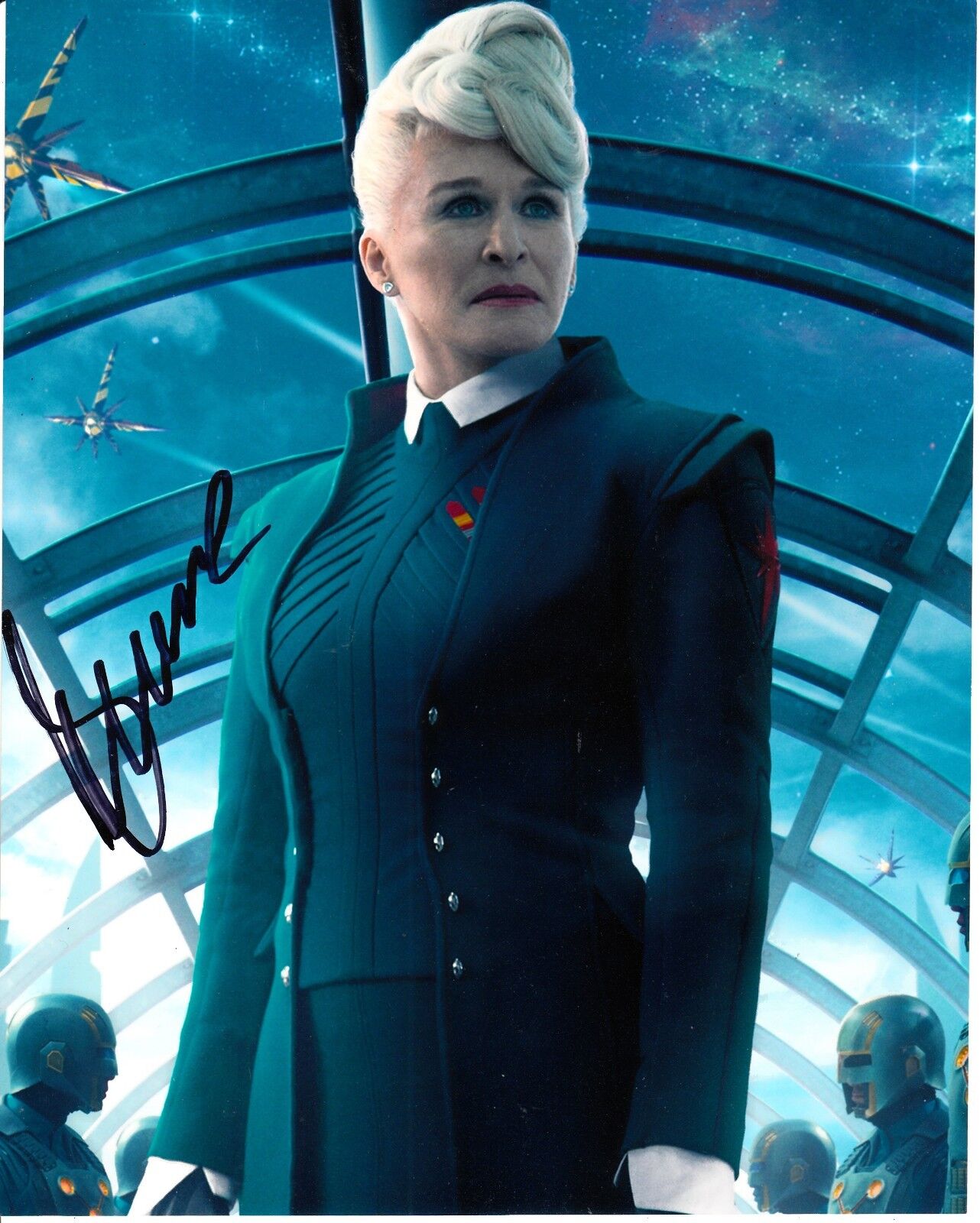 GLENN CLOSE SIGNED GUARDIANS OF THE GALAXY Photo Poster painting UACC REG 242 FILM AUTOGRAPHS