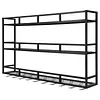 [US Local Warehouse] Bar Liquor Bottle Display Shelf Wall-Mounted Wine Storage Rack Home Glass Holder