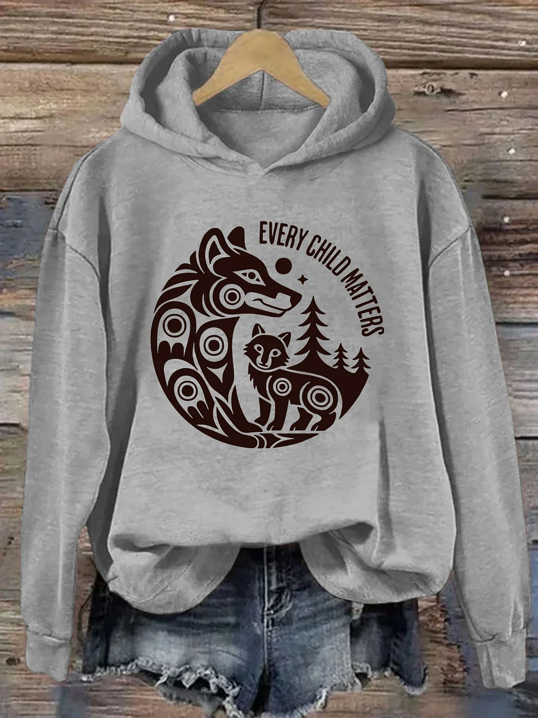 Indigenous Fox Wolf  Hoodie