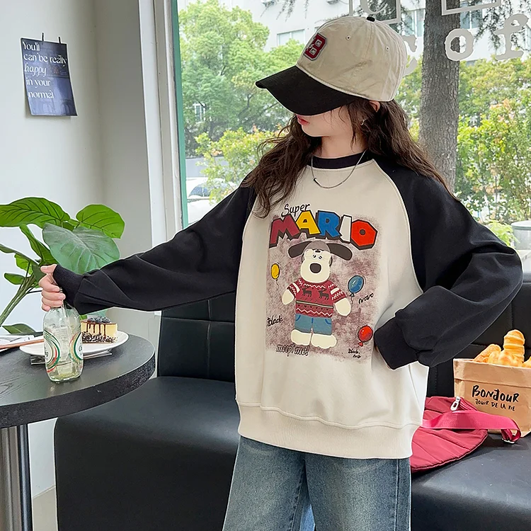 動物柄 カジュアル 長袖 プルオーバー 女の子 キッズ パーカー