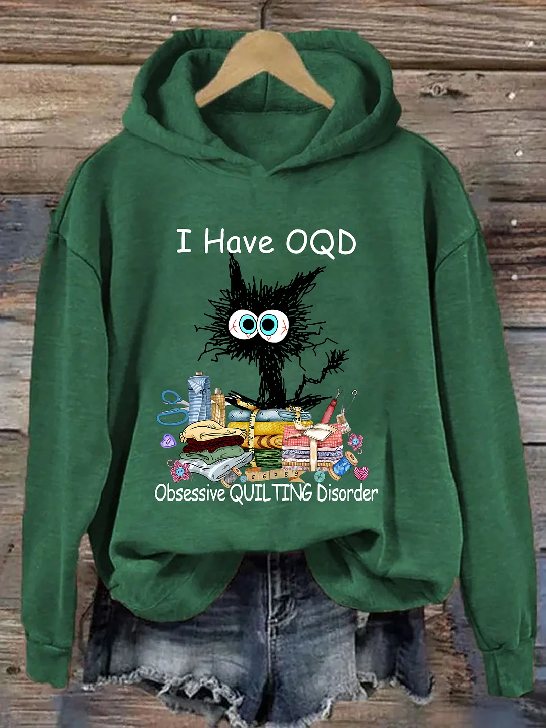 I Have OCD Obsessive Quilting Disorder Hoodie