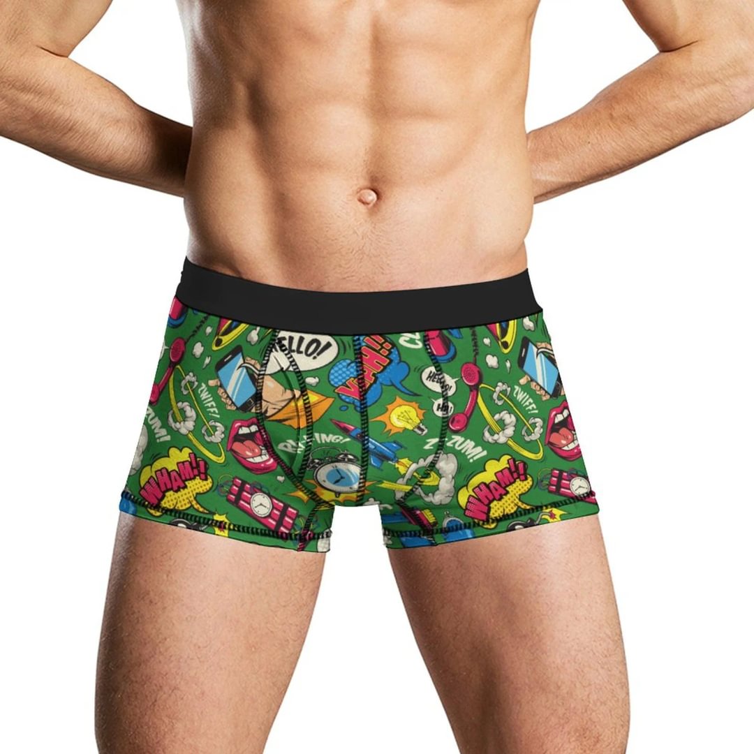 Pop Art Men's Underwear Stretch Boxer with ComfortFlex Waistband Brief