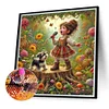 Diamond Painting -DIY Round Drill Girl(40x40cm)
