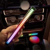  RGB Voice-Activated LED Pickup Rhythm Light ,USB Sound Control Ambient Light Car Rhythm Light 32 Bit Music Pickup Rhythm Light ,Creative Colorful LED Ambient Light with 8 Modes for Car /Party