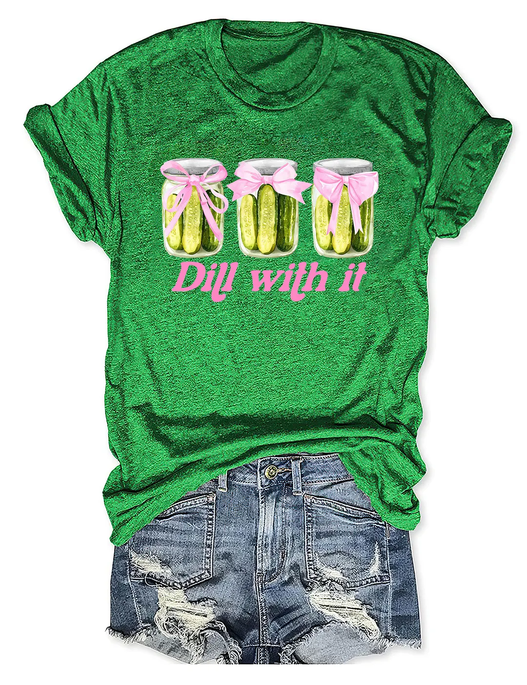 Funny Dill With It Pickle T-shirt
