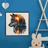 (US Only)Paint By Numbers Kit On Canvas DIY Oil Art Wolf Picture Home Decor40x40cm