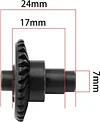 AMK Heavy Duty Bevel Gear Set, Helical Overdrive Gear 24/8T 27/8T 30/8T 33/8T Reverse Gear for 1/10 RC Crawler SCX10 II AR44/45 Capra Axle (8T-27T)