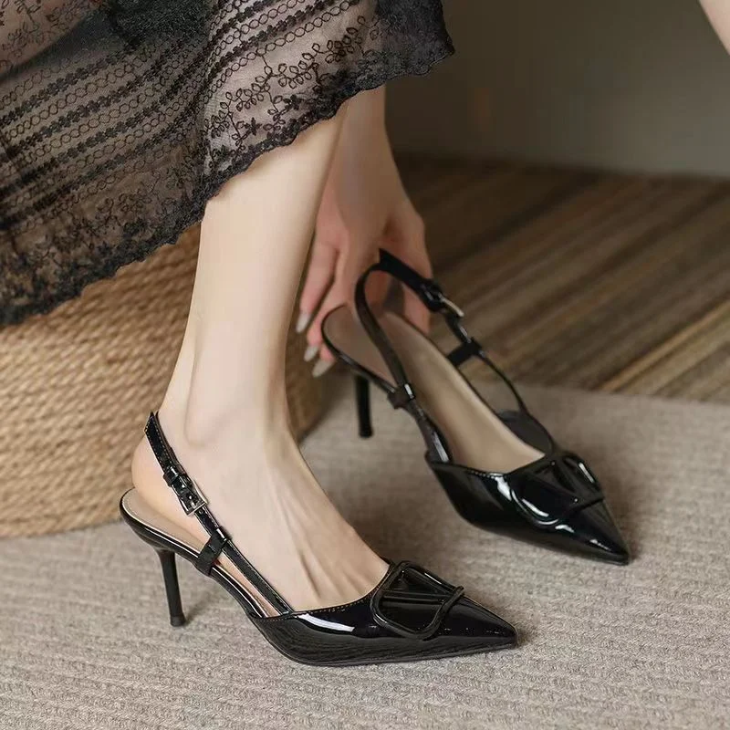 Churchf Churchf Heels Women's French Spring And Summer Shallow Wedding Shoes Large Size Fashion 2023 Nude Color Small Fragrance Style All Kinds Of Fine Heels Baotou-Outfit Ideas