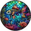Diamond Painting-DIY Full Round Drill Stained Glass Fish