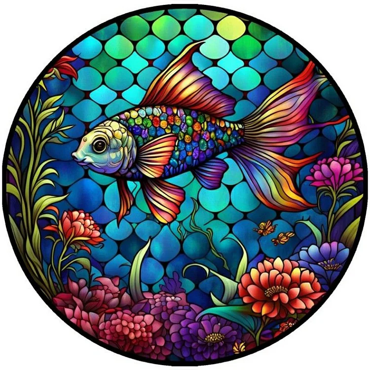 Ocean Colorful Fish 30*30CM(Canvas) Full Round Drill Diamond Painting gbfke