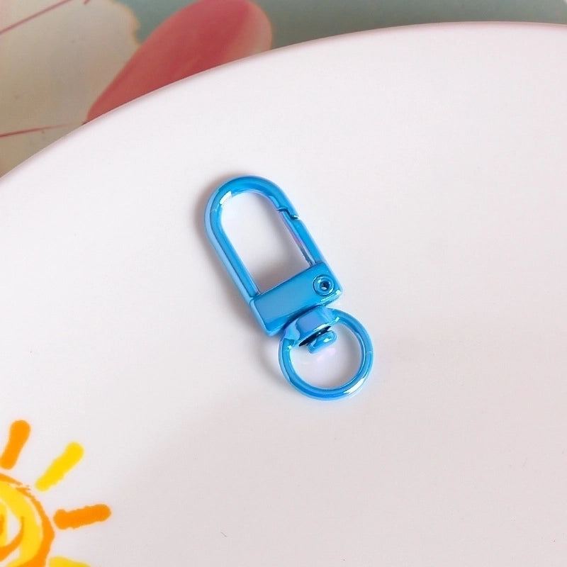 UV Colorful Metal Door Buckle Buckle Schoolbag Hanging Keychain DIY Handmade Jewelry Accessories Beaded Mobile Phone Chain Material