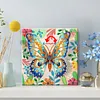 Kits d&rsquo;art color&eacute;s en diamant papillon avec cadre pour adultes, d&eacute;coration int&eacute;rieure 25 cm