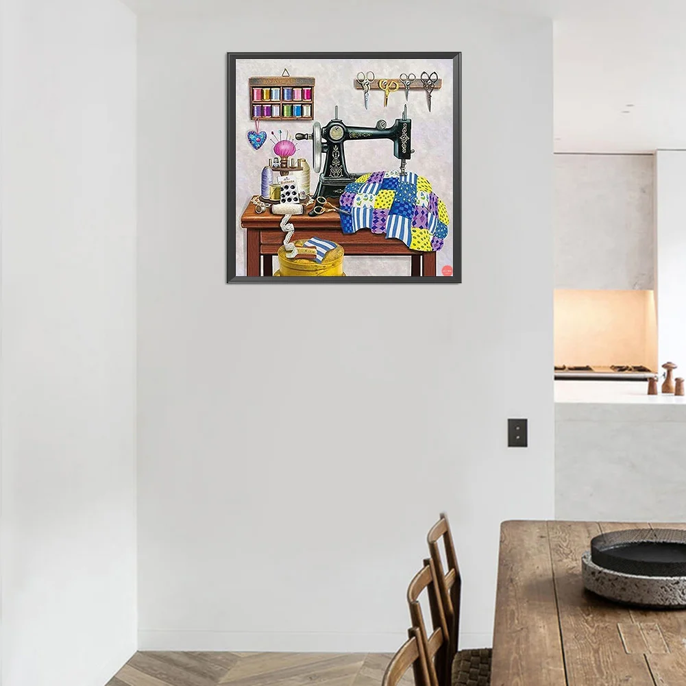 Full Round Diamond Painting 40*40cm - Sewing Machine