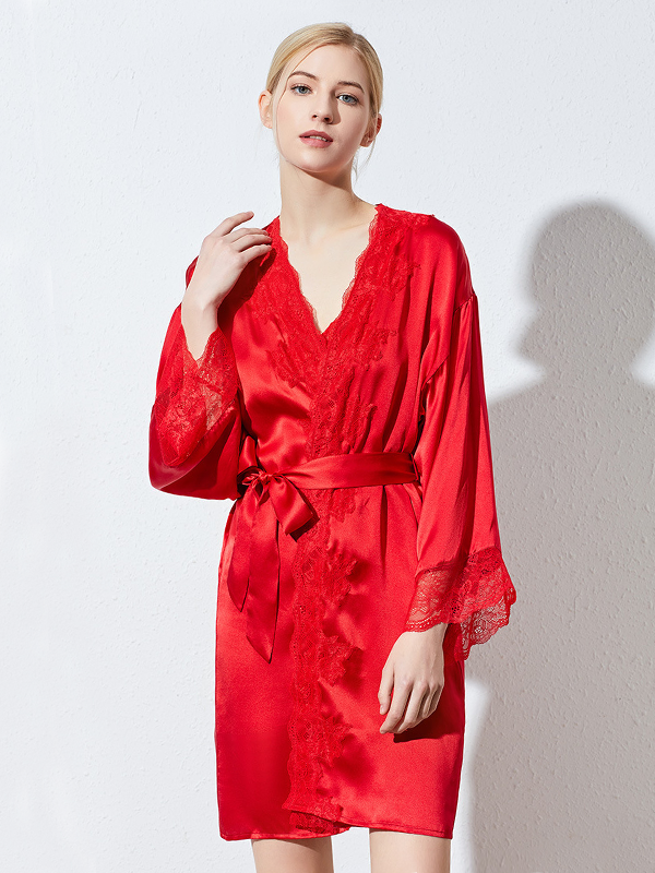 19 Momme Homestyle Charming Silk Robe-Real Silk Life