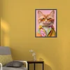 Diamond Painting -DIY Round Drill Cat with Glasses