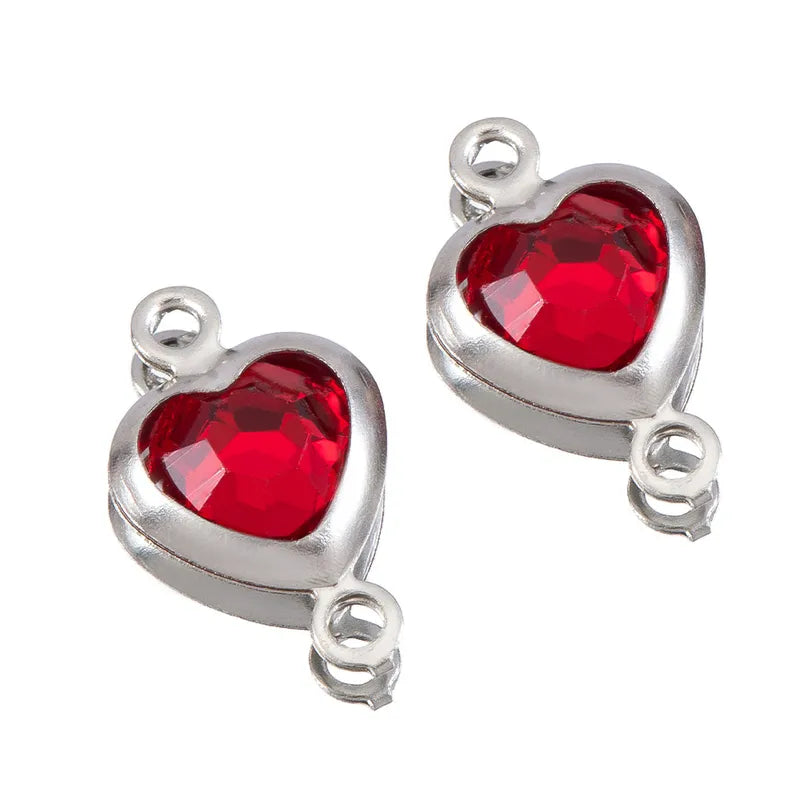 10 PCS/Package 6.5*11.5mm 304 Stainless Steel Zircon Square Pendant Jewelry Accessories