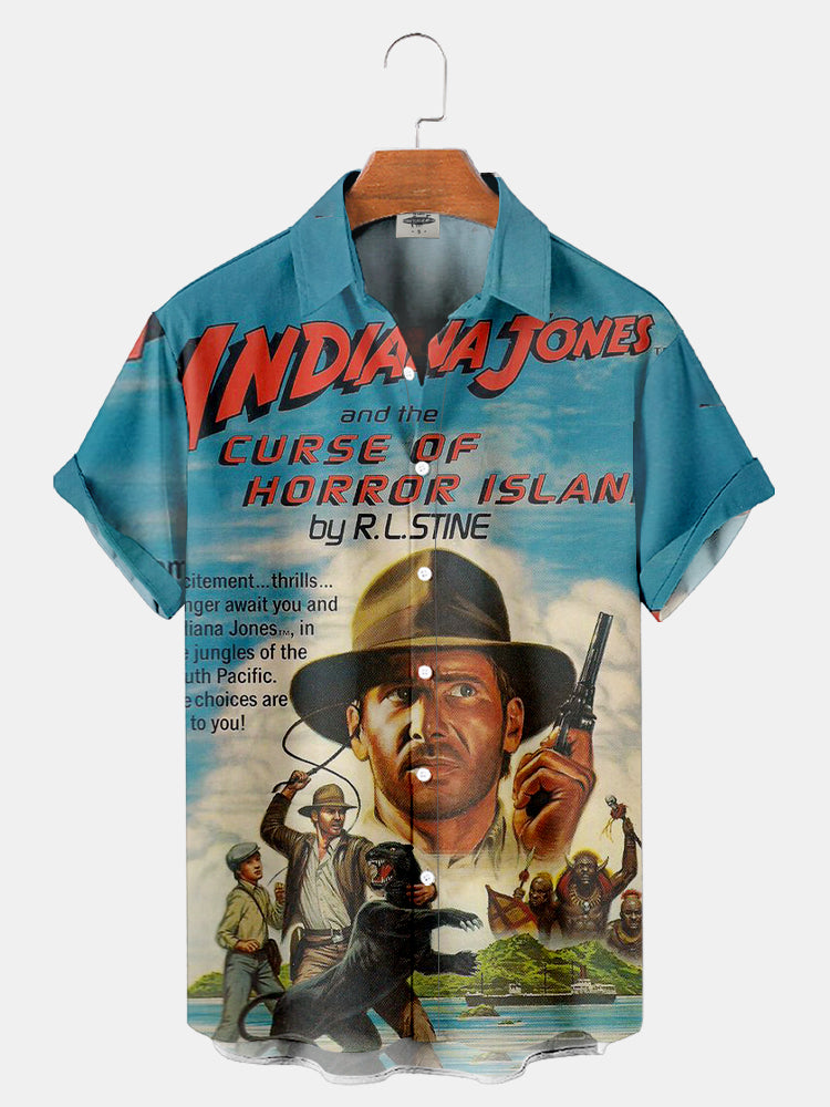 Men'S Classic West Movie Printed Shirt PLUSCLOTHESMAN