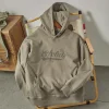 American Retro Heavy Letter Pullover Hooded Sweatshirt