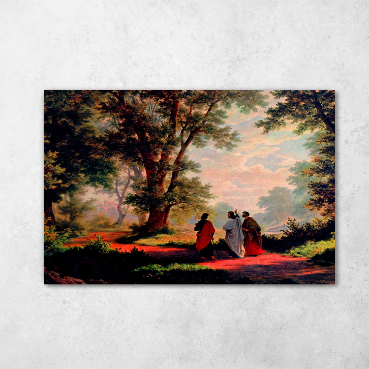 Road to Emmaus by Robert Zund Canvas Wall Art 