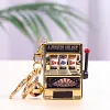 Creative slot fruit machine pendant lottery machine key chain that can be played