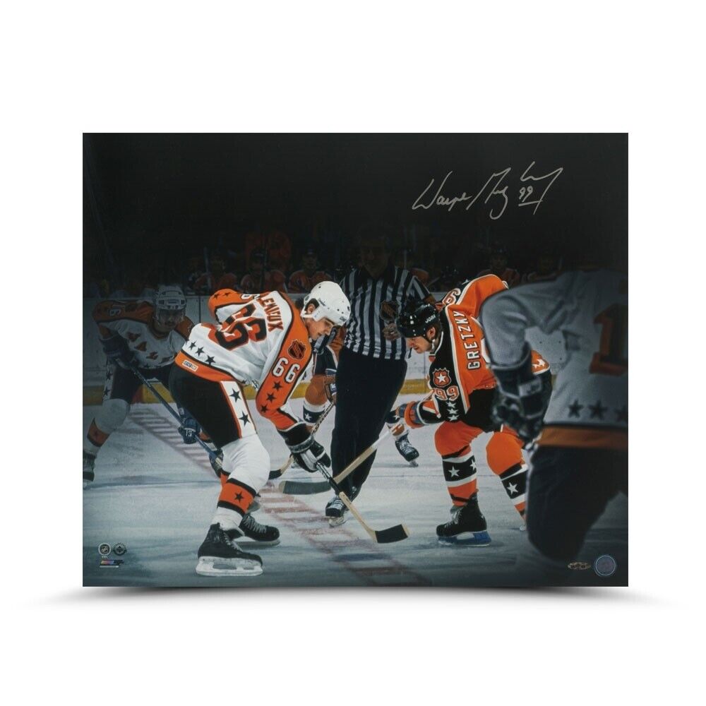 Wayne Gretzky Signed Autographed 20X24 Photo Poster painting All-Star Faceoff