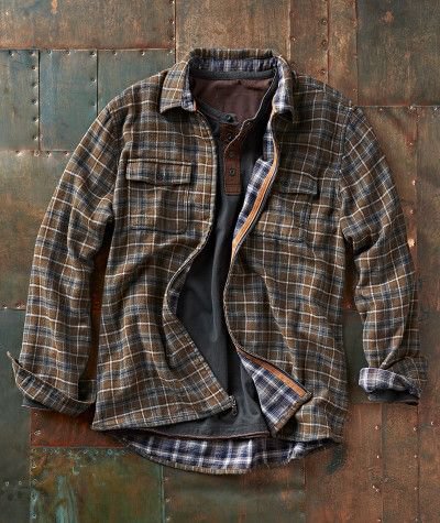 Men's casual retro check shirt