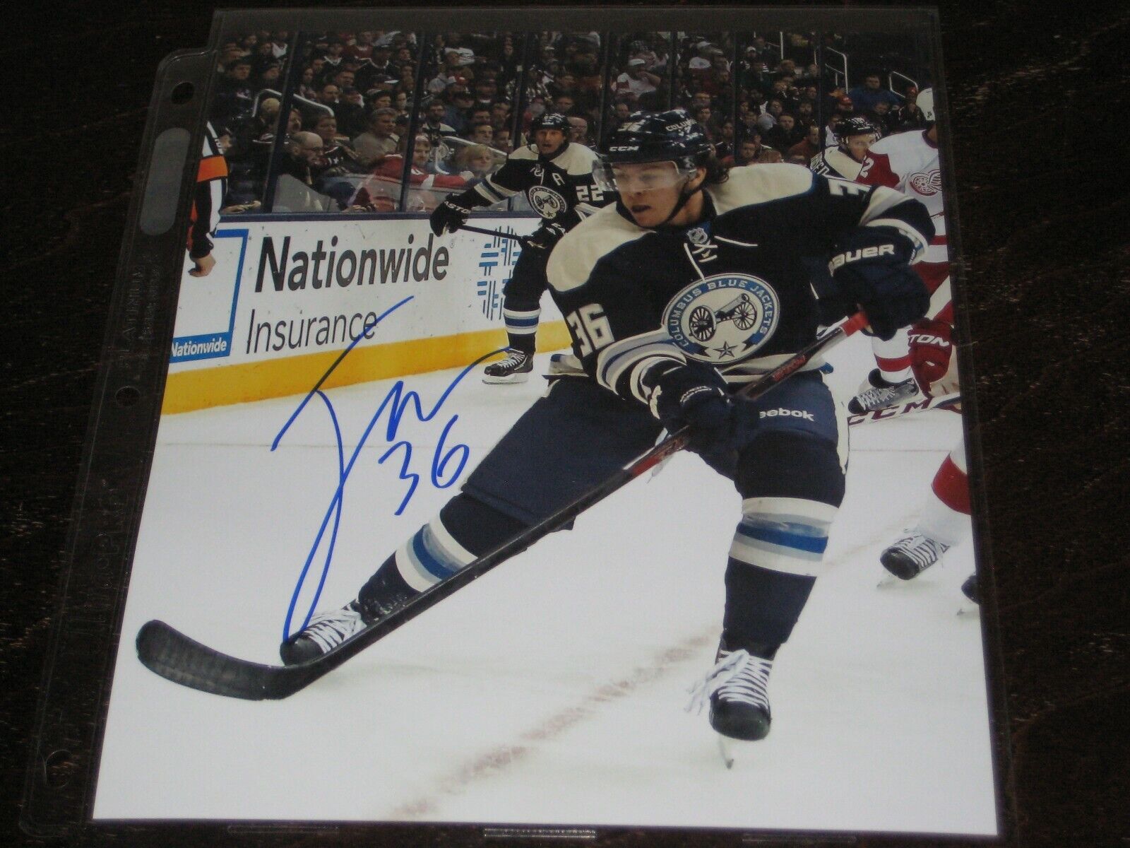 JONATHAN MARCHESSAULT autographed COLUMBUS BLUE JACKETS 8x10 Photo Poster painting