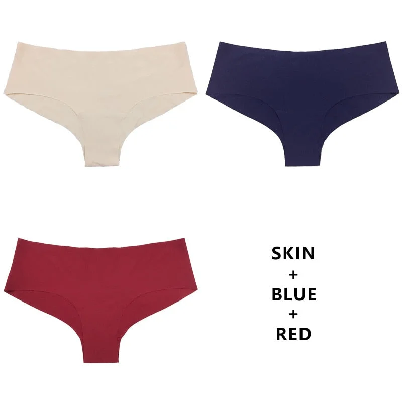 TERMEZY 3Pcs/Lot Seamless Panty Set Underwear Female Comfort Intimates Fashion Low-Rise Briefs 5 Colors Lingerie Drop Shipping