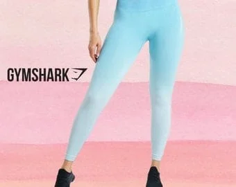 Pornhint Gymshark Adapt Ombre Seamless Leggings in Light Blue Marl/Light Blue