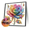 Rose-Peinture Diamant En Forme Sp&eacute;ciale-30*30CM