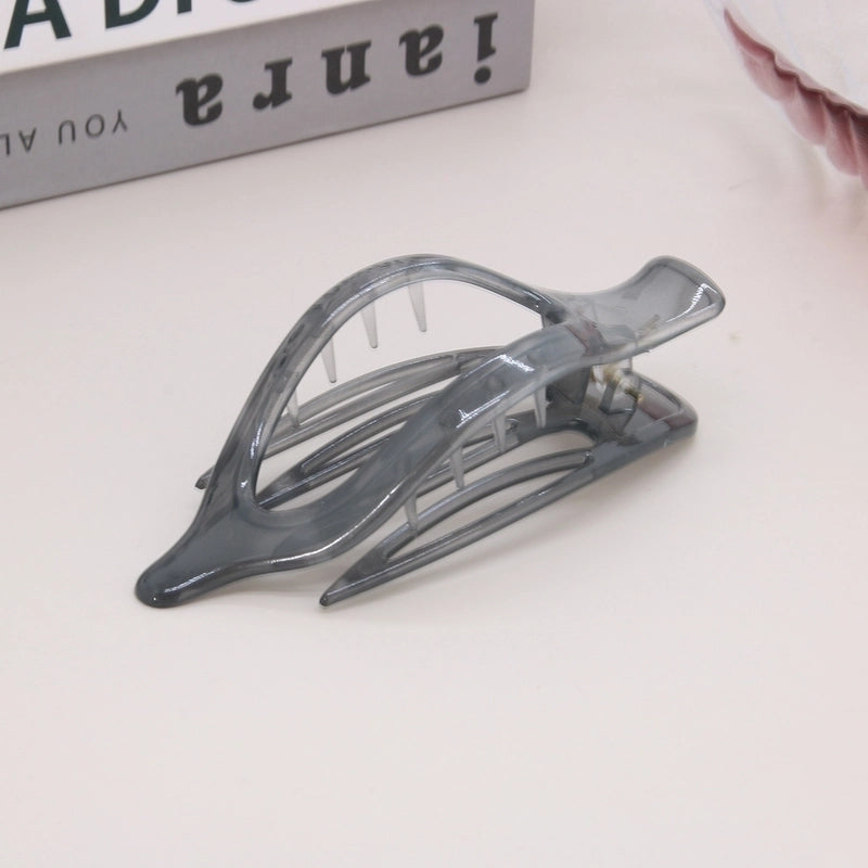 Women’s Lady Classic Style Solid Color Plastic Stoving Varnish Hair Clip