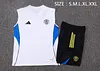 2025/2026 Manchester United Pre-Match Training White Vest+Shorts Football1:1 Thai Quality