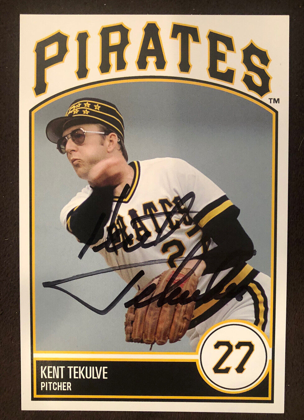 Kent Tekulve SIGNED AUTOGRAPHED POSTCARD SIZE Pittsburgh PIRATES Photo Poster painting 4X6