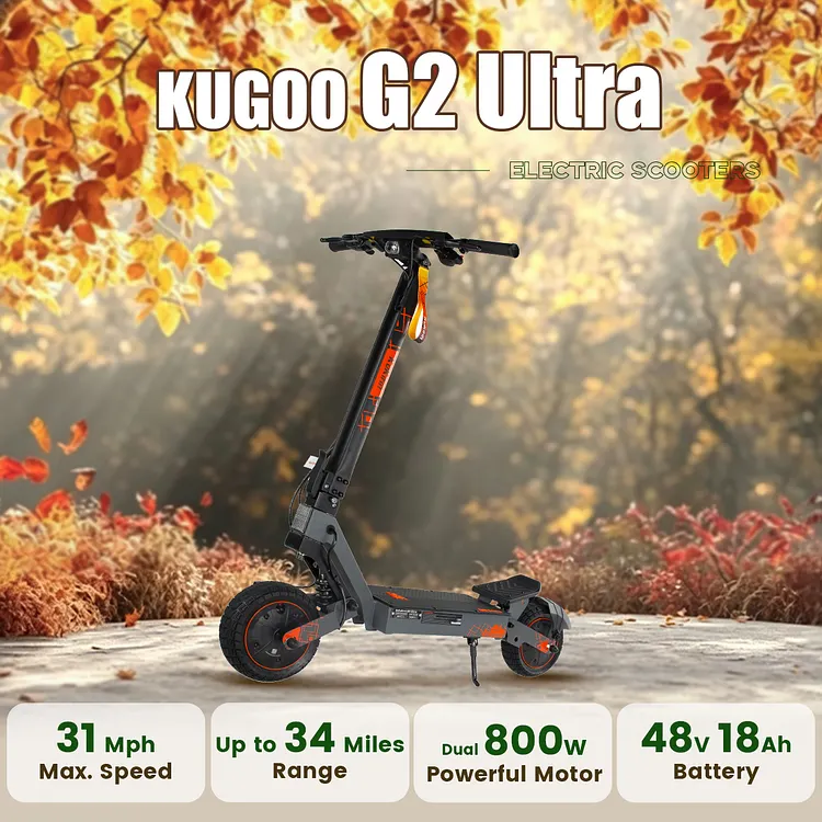 KUKIRIN G2 Ultra Electric Scooter | Dual 800W Powerful Motor | 48V 18Ah Battery